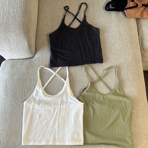 Bundle of three cami cropped tank tops